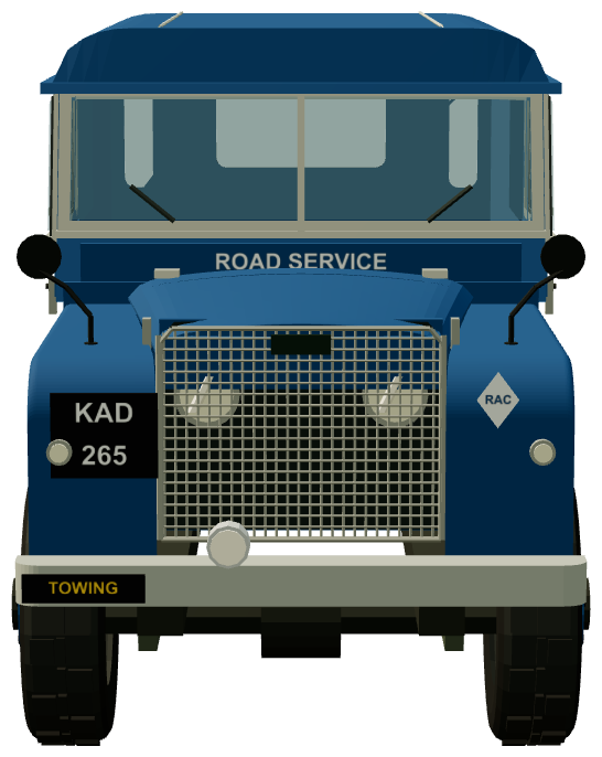 RAC Road Service Series I 80 Hard Top — front view, registry 3D render