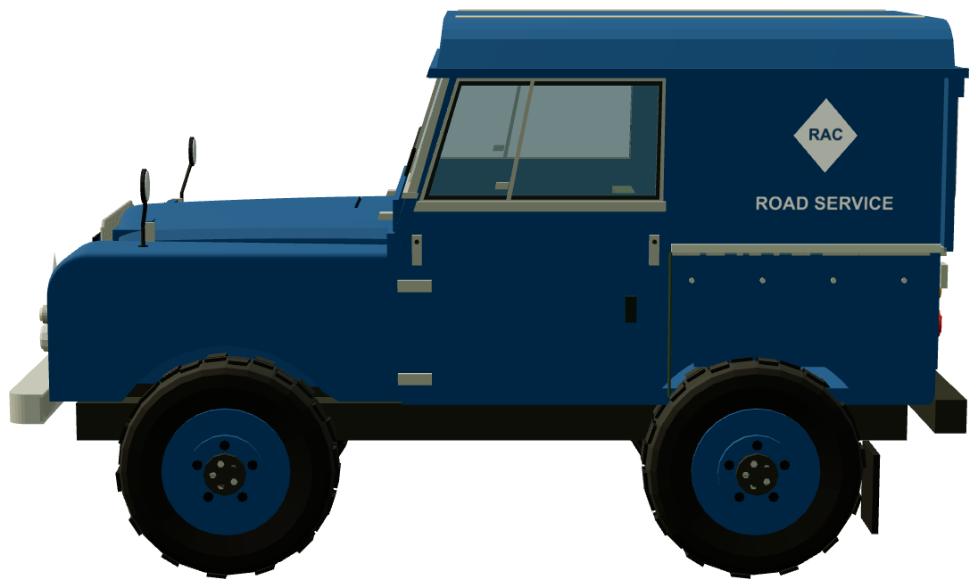 RAC Road Service Series I 80 Hard Top — side view, registry 3D render