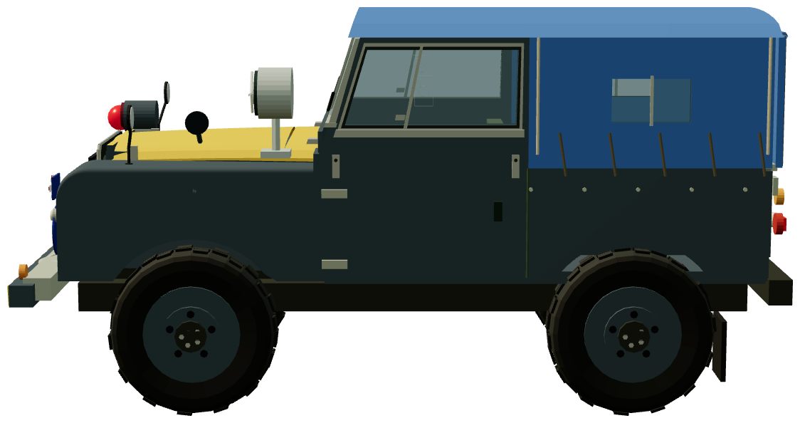 RAF Crash Rescue Series I — side view, registry 3D render