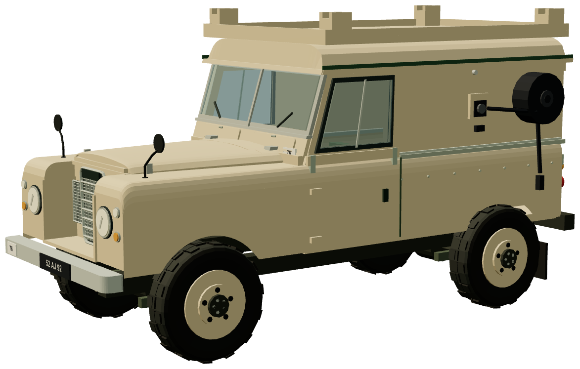 RAF Series III Helicopter Servicing Platform — three-quarter view, registry 3D render
