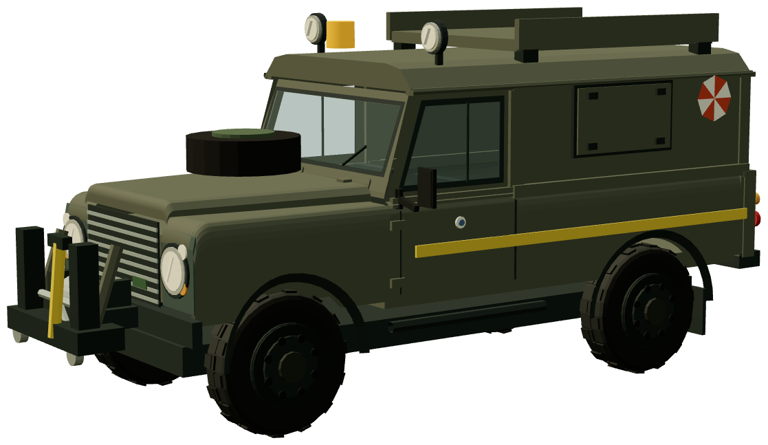 RAF Helicopter Support Vehicle — three-quarter view, registry 3D render