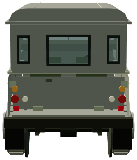 Rail Rover Series II 88 — rear view, registry 3D render