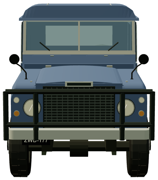 RAN Series III Stage 1 V8 Fire Ute — front view, registry 3D render