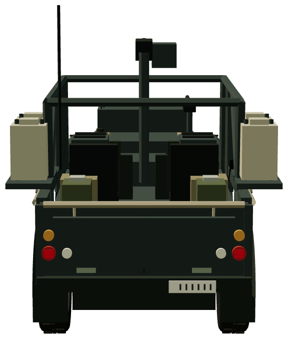 Ranger SOV — rear view, registry 3D render