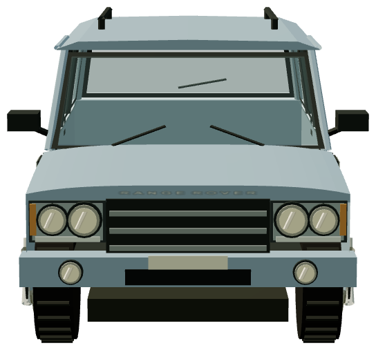 Range Rover L322 — front view, registry 3D render