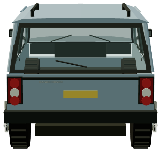 Range Rover L322 — rear view, registry 3D render