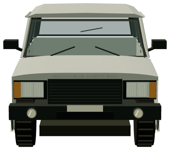 Range Rover P38 — front view, registry 3D render