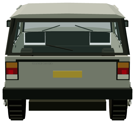 Range Rover P38 — rear view, registry 3D render