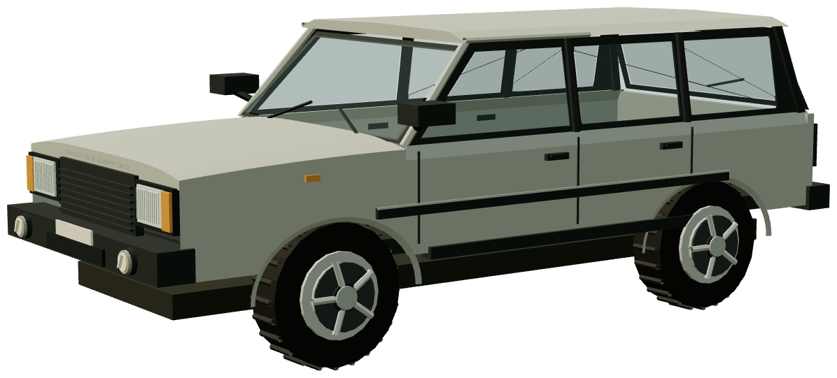 Range Rover P38 — three-quarter view, registry 3D render