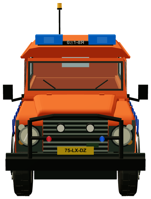 Reddingsbrigade RB 170 Defender 110 — front view, registry 3D render