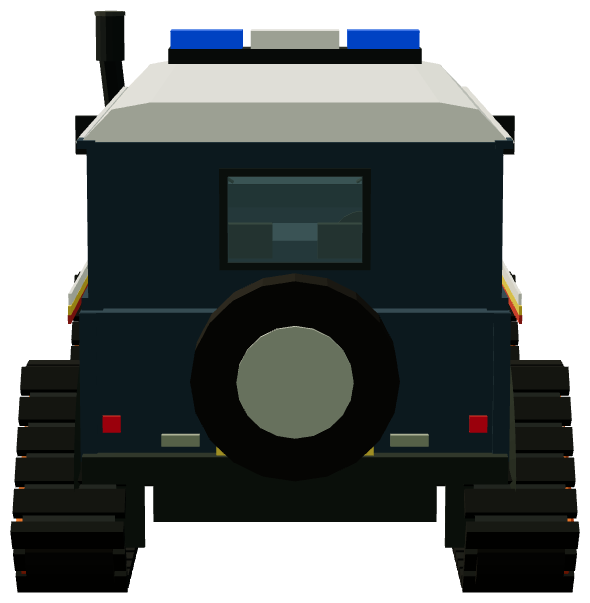 RNLI West Kirby Mattracks Defender — rear view, registry 3D render