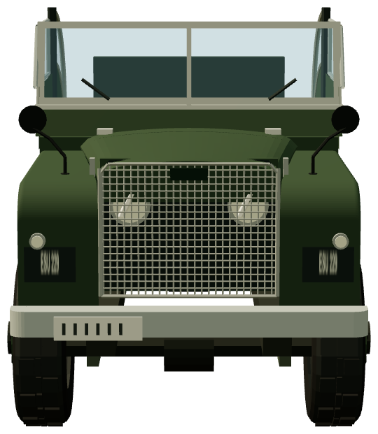 81-inch Rolls-Royce B40 trial — front view, registry 3D render