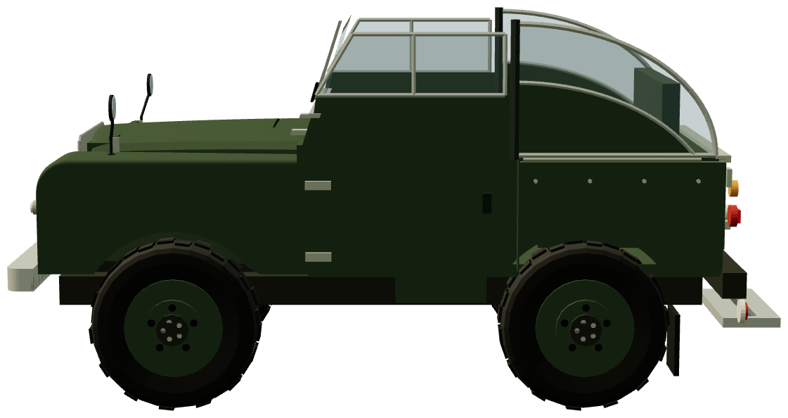 81-inch Rolls-Royce B40 trial — side view, registry 3D render
