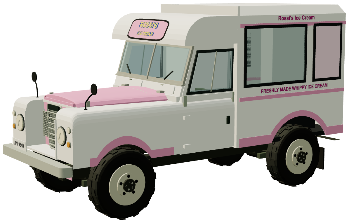 Rossi's Ice Cream Series III 109 — three-quarter view, registry 3D render