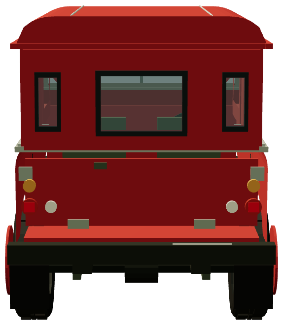 Royal Mail Series IIA 88 hardtop — rear view, registry 3D render