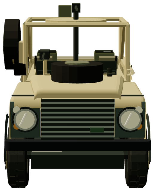 Royal Marines Brigade Patrol Troop WMIK — front view, registry 3D render