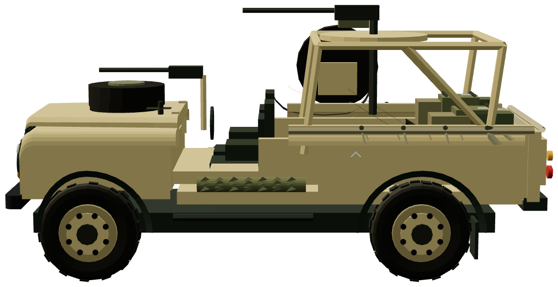Royal Marines Brigade Patrol Troop WMIK — side view, registry 3D render