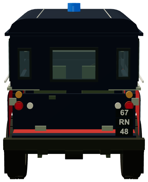 Royal Navy Bomb Disposal — rear view, registry 3D render