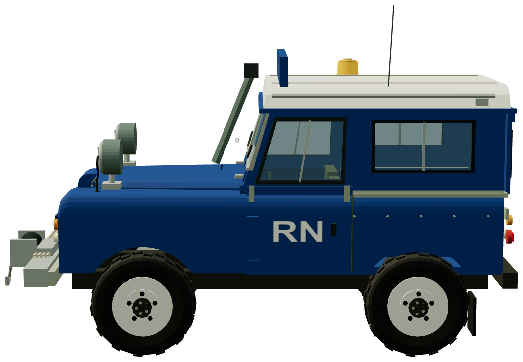 Royal Navy Rescue — side view, registry 3D render