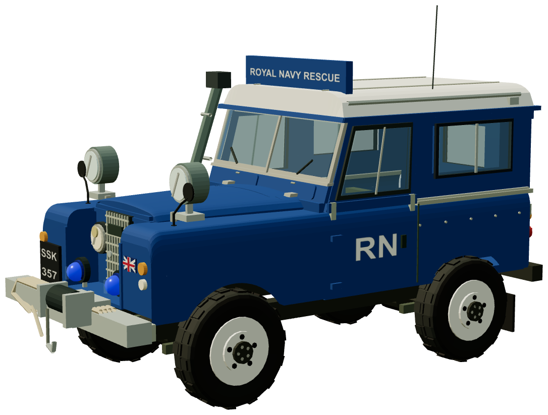 Royal Navy Rescue — three-quarter view, registry 3D render