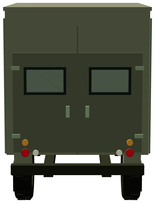 Series 2A Ambulance-bodied ERV — rear view, registry 3D render