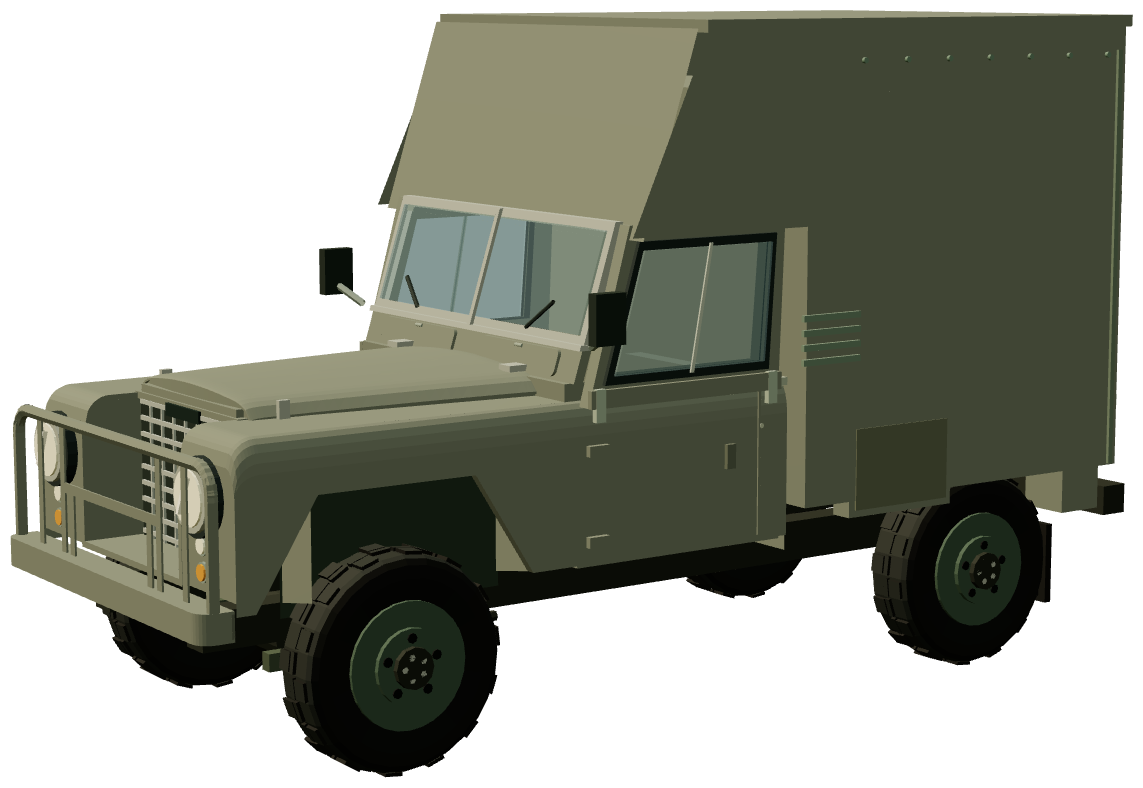 Series 2A Ambulance-bodied ERV — three-quarter view, registry 3D render
