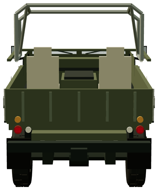 Joint Services Sahara Expedition 101 FC — rear view, registry 3D render