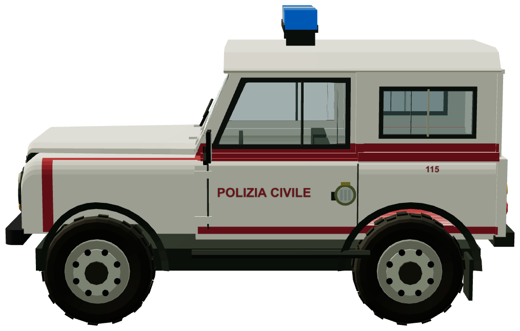San Marino Polizia Civile 90 — side view, registry 3D render