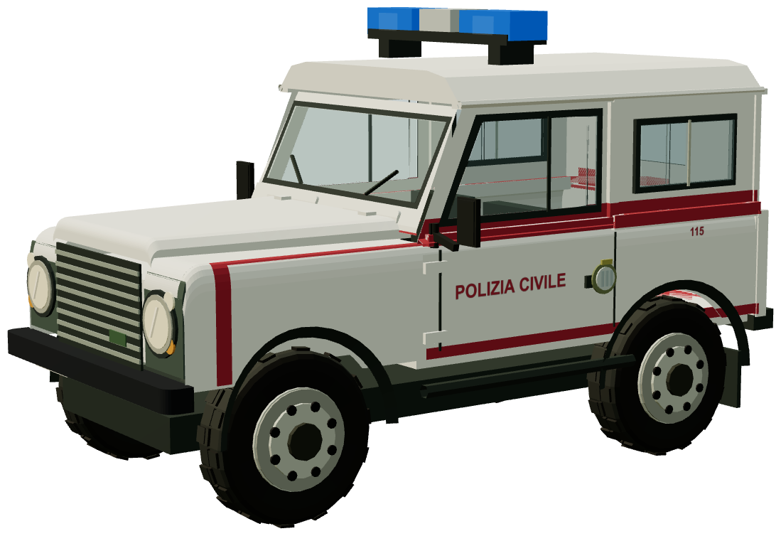 San Marino Polizia Civile 90 — three-quarter view, registry 3D render