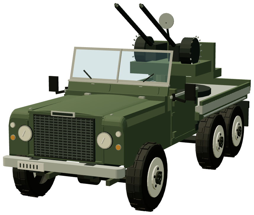 Hotspur Sandringham 139″ AA Gun Carrier — front three-quarter render