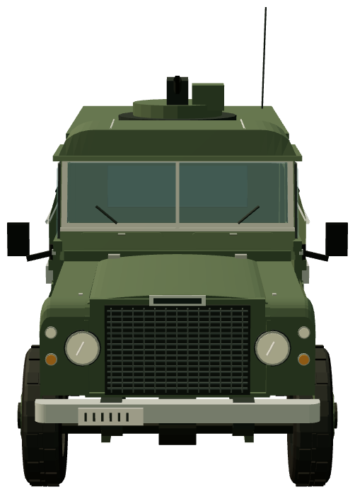 Hotspur Sandringham 139″ APC — front view, registry 3D render