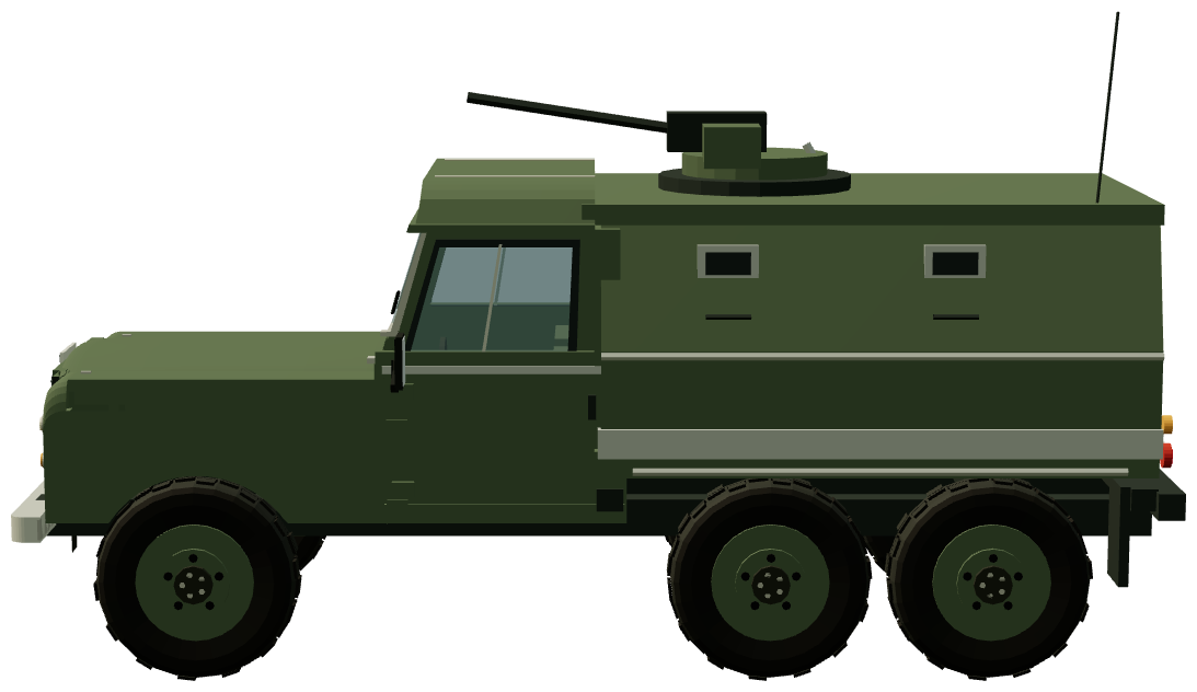 Hotspur Sandringham 139″ APC — side view, registry 3D render