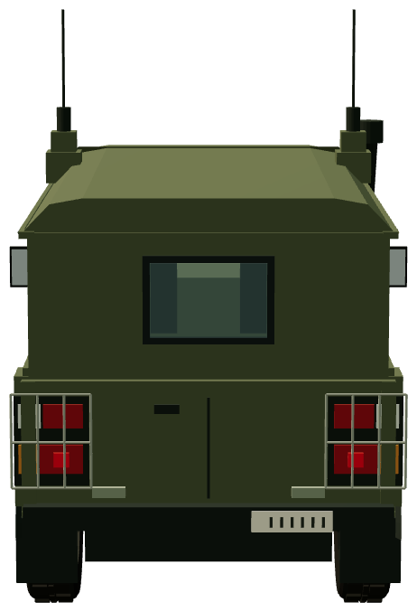 Aníbal — rear view, registry 3D render