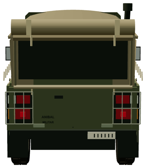 Aníbal Soft Top — rear view, registry 3D render