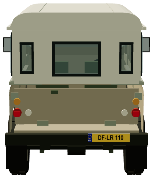 Series III Santana 6cyl Diesel — rear view, registry 3D render