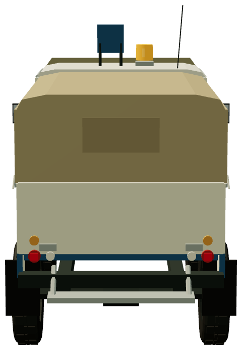 1300 recovery — rear view, registry 3D render