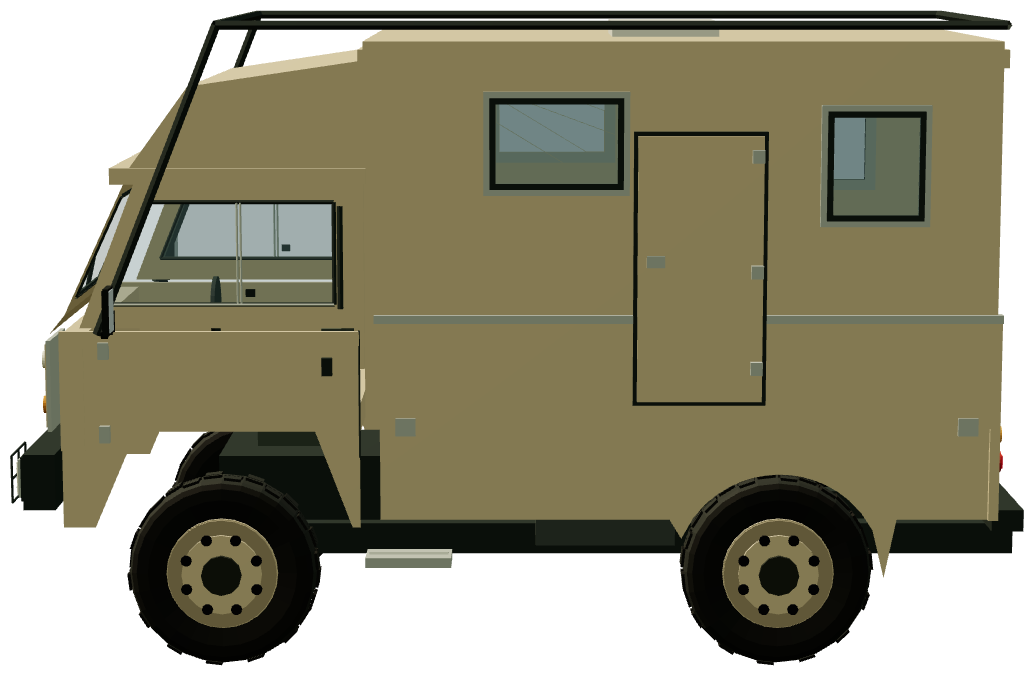 Santana 2000 Autocaravana — side view, registry 3D render