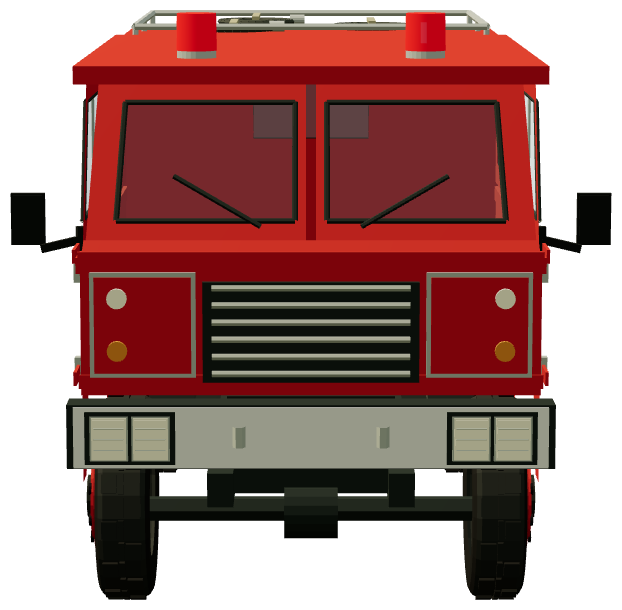 2000 FC Bomberos — front view, registry 3D render