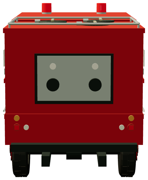 2000 FC Bomberos — rear view, registry 3D render