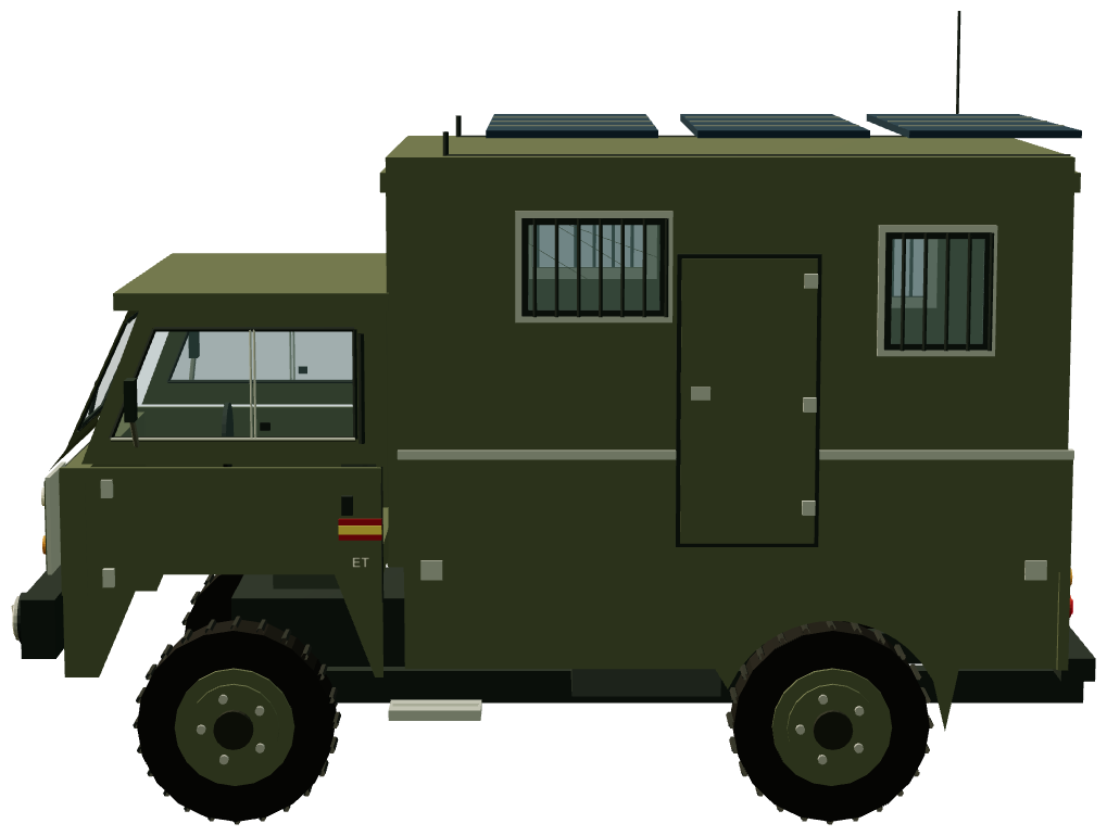 Santana 2000 FC Mobile Radio — side view, registry 3D render