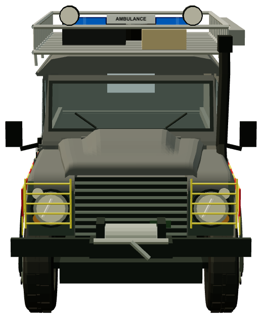 SARA Defender — front view, registry 3D render