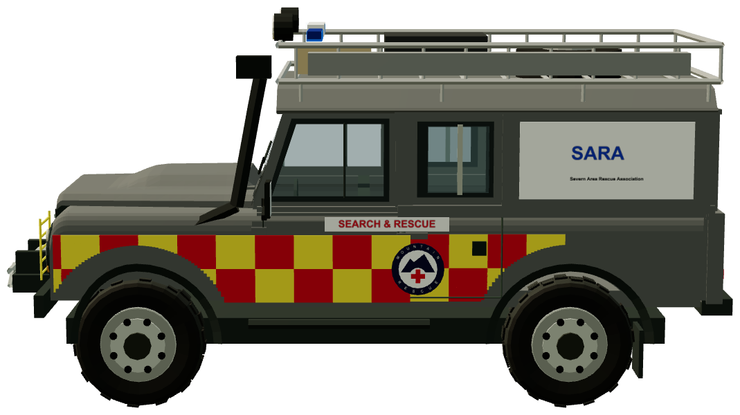 SARA Defender — side view, registry 3D render