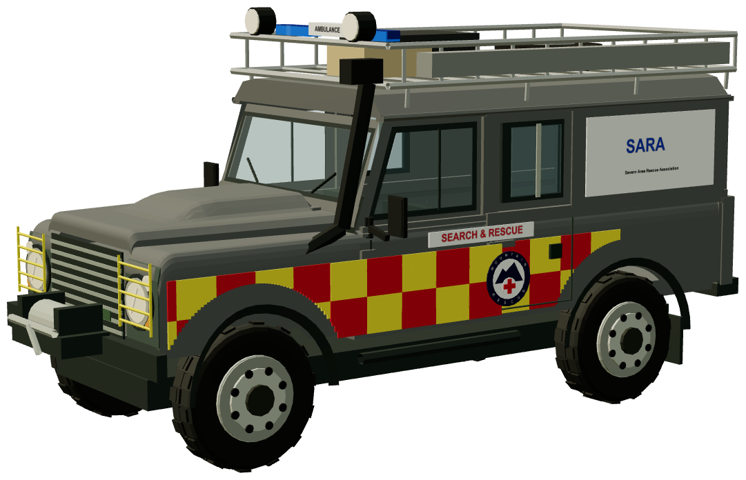 SARA Defender — three-quarter view, registry 3D render