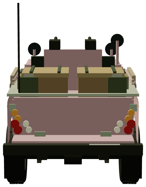 SAS Series IIA Pink Panther — rear view, registry 3D render