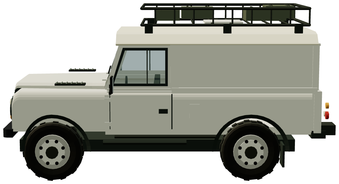 SBS White XD 110 — side view, registry 3D render