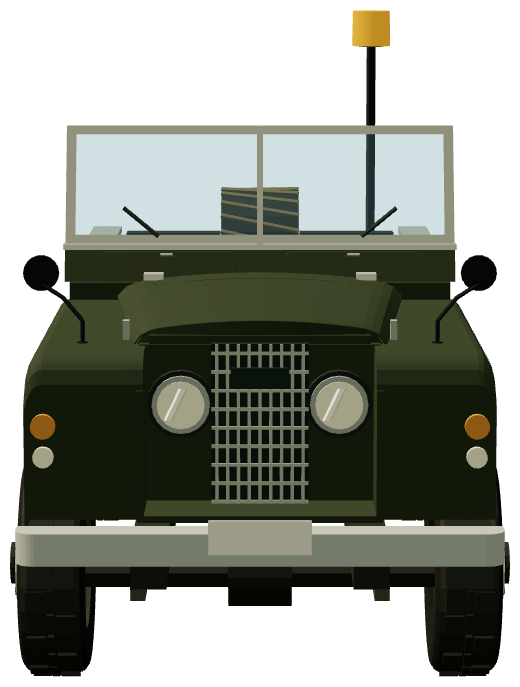 Scottorn Bushmaster Fire Tractor — front view, registry 3D render