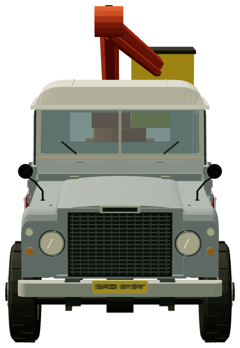 SEB Hotspur 6×6 Cherry Picker — front view, registry 3D render