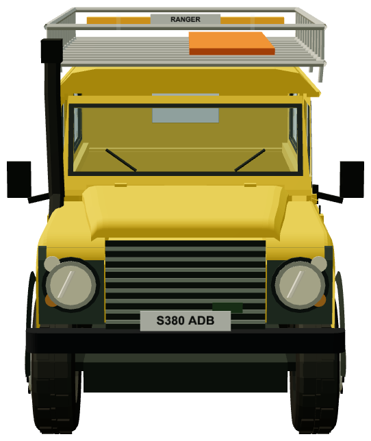 Sefton Beach Patrol Defender 110 — front view, registry 3D render