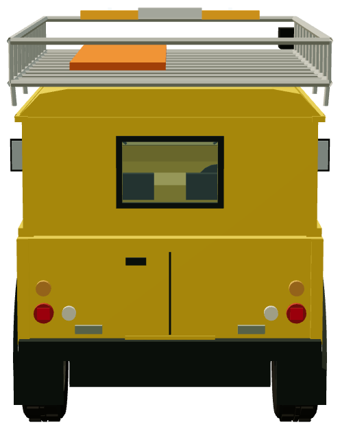 Sefton Beach Patrol Defender 110 — rear view, registry 3D render