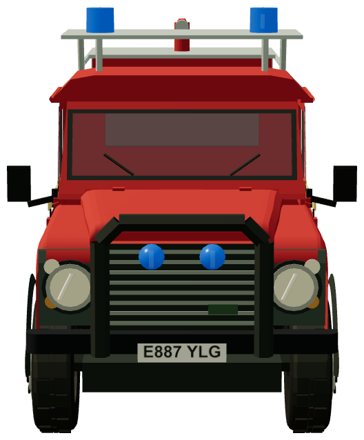 Sellafield Carmichael Hydrant Vehicle — front view, registry 3D render